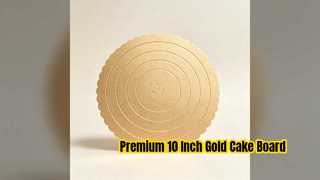 Base sûre sûre de boulangerie de nourriture de panneau de gâteau d'or de 10 pouces